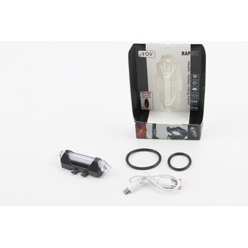 Ліхтар передній 5 діодів 15 lumen, Li-ion 3.7V 330mAh зарядка від USB, вологозахисний, BS-216/АQY-093
