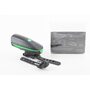 Фонарь передний 1 диод+звонок 4 мелодии, Li-ion 3.7V 1200mAh зарядка от USB, влагозащитный, чёрно-зелёный FY-058/7588