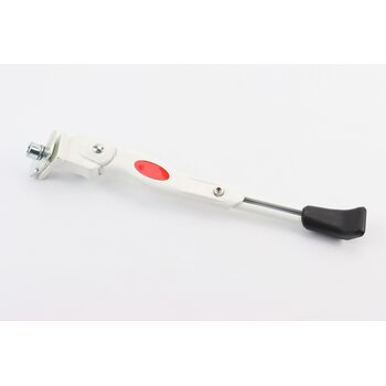 Подножка боковая центральная телескопическая для 24"-28", алюминиевая, белая HS-004