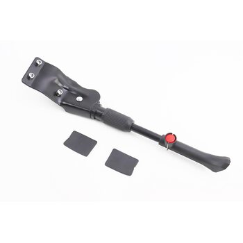 Подножка боковая задняя телескопическая для 24"- 26", крепление за перо рамы, чёрная HS-006B