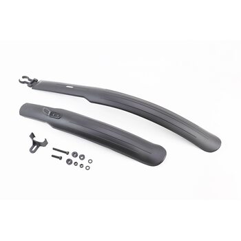 Крылья пластмассовые 26" MTB длинные, чёрные