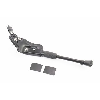 Подножка боковая задняя телескопическая для 24"- 29", с изменяемым углом крепления, алюминиевая, чёрная HS-002D