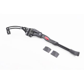 Подножка боковая задняя телескопическая для 24"- 29", с изменяемым углом крепления, алюминиевая, чёрная HS-003