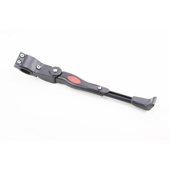 Подножка боковая задняя телескопическая для 24"- 26", крепление за перо рамы, алюминиевая, чёрная HS-001