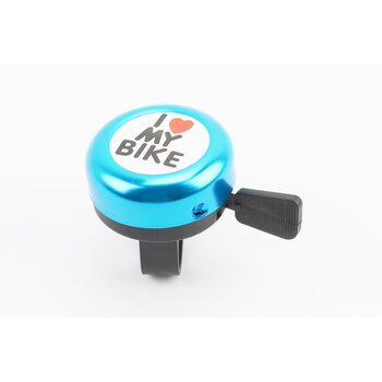 Звонок механический "I love my Bike", синий