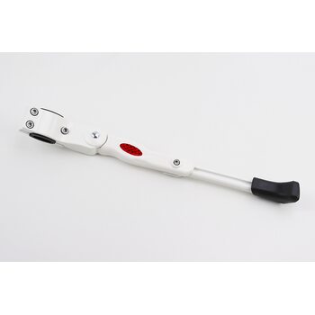 Подножка боковая задняя телескопическая для 26"- 29", крепление за перо рамы, алюминиевая, белая HS-001