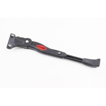 Подножка боковая задняя телескопическая для 24"- 26", крепление под 2 болта за перо рамы, алюминиевая, чёрная