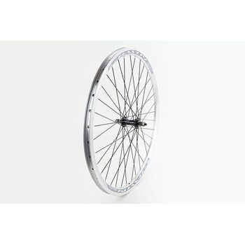 Колесо 26" переднее V-brake, обед "капля" алюминиевый, втулка 14Gx36H, серая креп. гайка, "GRAVITY"