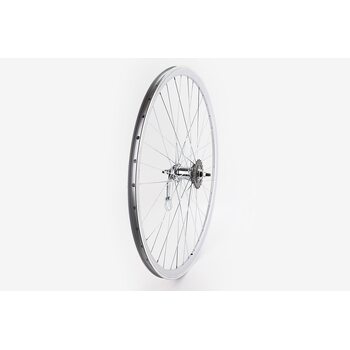 Колесо 28" заднє, обід "крапля" алюмінієвий, втулка ХВЗ VELOSTEEL (Чехія) 14Gx36H, крепл. гайка, сіре