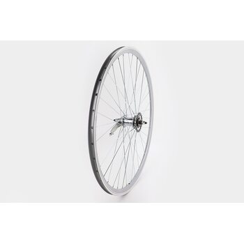 Колесо 28" заднє, обід "крапля" алюмінієвий, втулка ХВЗ черв'якова 14Gх36H, крепл. гайка, сіре