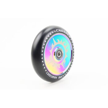 Колесо трюкового самоката 120*30мм 88A PHANTOM, алюмінієве, пром-підшипники 608 (8х22х7) 2RS, плазма