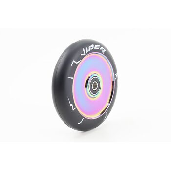 Колесо трюкового самокату 110*24мм 75A V-TECH-PRO, алюмінієве, пром-підшипники 608 (8х22х7) 2RS, плазма