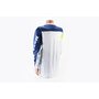 Футболка (Джерси) мужская M-(Polyester 100%), длинные рукава, свободный крой, бело-синяя, НЕ оригинал, тип 2