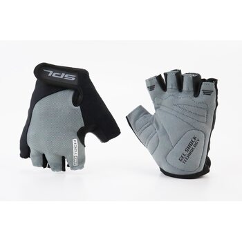 Перчатки без пальцев L с гелевыми вставками под ладонь, черно-серые SBG-1457