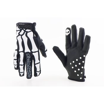 Перчатки L с силиконовыми вставками, черно-белые (Кости), НЕ оригинал