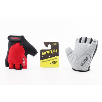 Перчатки без пальцев L с гелевыми вставками под ладонь, черно-красные SBG-1457