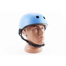 Шлем велосипедный подростковый BMX M (54-57см), 11 вент. отверстий, голубой