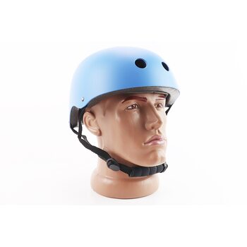 Шлем велосипедный подростковый BMX M (54-57см), 11 вент. отверстий, голубой