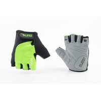 Перчатки без пальців M з гелевими вставками під долоню, чорно-салатові SBG-1457