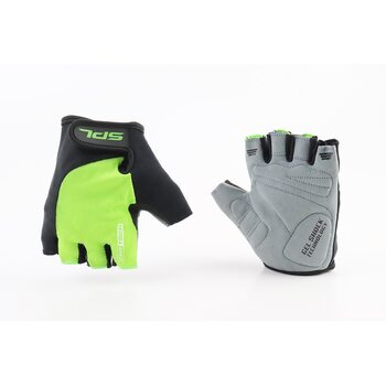Перчатки без пальців M з гелевими вставками під долоню, чорно-салатові SBG-1457