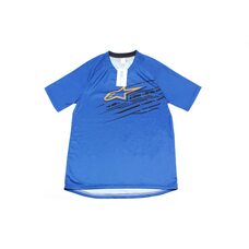 Футболка (Джерси) мужская M-(Polyester 100%), короткие рукава, свободный крой, сине-чёрная, НЕ оригинал