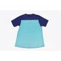 Футболка (Джерси) мужская L-(Polyester 80% / Spandex 20%), короткие рукава, свободный крой, сине-бирюзовая, НЕ оригинал
