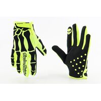 Перчатки XL з силіконовими вставками, чорно-салатові (Кістки), НЕ оригінал