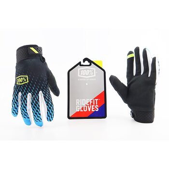 Перчатки L с силиконовыми вставками, черно-синие, НЕ оригинал