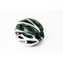 Шолом велосипедний M (54-57 см) знімний козирок, 18 вент. отворів, чорно-біло-зелений AV-01