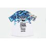 Футболка (Джерси) мужская L-(Polyester 80% / Spandex 20%), короткие рукава, свободный крой, бело-сине-чёрная, НЕ оригинал