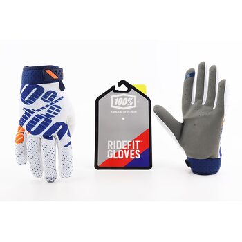 Перчатки L с силиконовыми вставками, бело-синие, НЕ оригинал