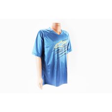 Футболка (Джерси) мужская L-(Polyester 100%), короткие рукава, свободный крой, сине-чёрная, НЕ оригинал, тип 2