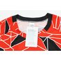 Футболка (Джерси) мужская L-(Polyester 80% / Spandex 20%), короткие рукава, свободный крой, бело-красно-чёрная, НЕ оригинал