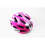 Шолом велосипедний M (54-57 см) знімний козирок, 18 вент. отворів, біло-рожевий AV-01