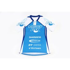 Футболка (Джерси) мужская M-(Polyester 100%), короткие рукава, свободный крой, бело-синяя, НЕ оригинал