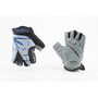 Перчатки детские без пальцев (7-8 лет) с мягкими вставками под ладонь, черно-серо-синие SKG-1553