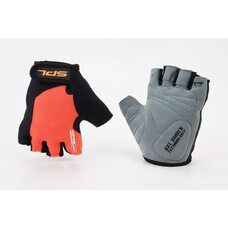 Перчатки без пальців M з гелевими вставками під долоню, чорно-помаранчеві SBG-1457