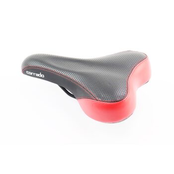 Сиденье MTB 260x160мм с креплением, чёрно-красное CORRADO 6690