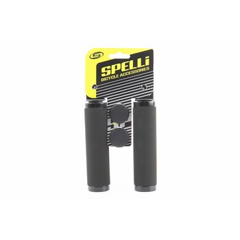 Ручки керма 130мм з затискачем Lock-On з двох сторін, неопренові, чорні SBG-672