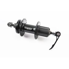 Втулка задняя MTB алюминиевая 14Gx32H под кассету 8-10зв, Disk-brake, крепл. эксцентрик, чёрная KT-MD4R