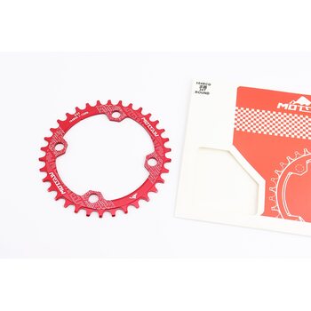 Зірка передня MTB Narrow Wide 34Т (BCD:104мм), алюмінієва, червона