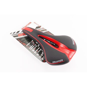 Сидіння MTB 270x140мм, чорно-червоне YF-1018