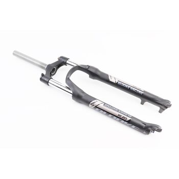 Вилка 27,5" амортизационная, без резьбы 1-1/8" (28,6мм), шток 205мм, с ходом 100мм, Disk-brake, M Lockout, алюминиевая, чёрная BLOOKE XC20