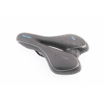 Сиденье MTB 270x160мм, чёрно-бело-синее "GEL"