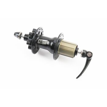 Втулка задняя MTB алюминиевая 14Gx36H под кассету 8-11зв, Disk-brake, 4 пром-подшипники 6001 2RS, крепл. эксцентрик, чёрная FB-A292В