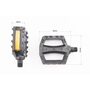 Педалі MTB 9/16" (80x80x25mm) пластикові, чорні (без підшипників)