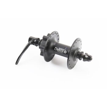 Втулка передняя MTB алюминиевая 14Gx36H, Disk-brake, крепл. эксцентрик, чёрная DEORE НВ-M525A