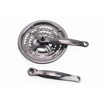 Шатуни "квадрат" 170мм, 48.38.28T MTB, чорні NSS-3001