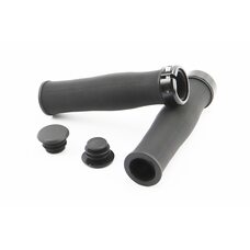 Ручки руля 130мм с зажимом Lock-On, чёрные TPE-187A