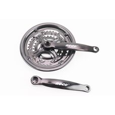 Шатуни "квадрат" 170мм, 48.38.28T MTB, чорні NSS-3001